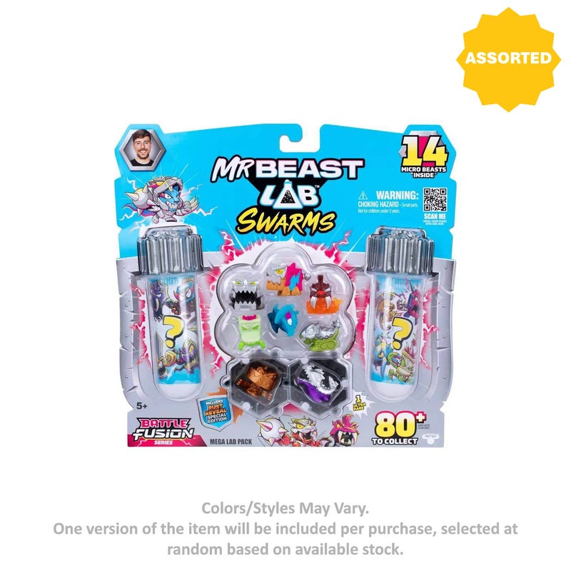 MrBeast Lab Swarms Battle Fusion Series Serpent Spear 14 Micro Beasts Mega Lab Pack (2.5 cm, Assorted) - Image 1