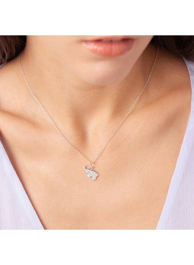 BENIQUE Sterling Silver Elephant Necklace For Women Teen Girls - Good Luck Gifts, Inspirational Meaningful Pendant Jewelry, Dainty Fine Chain 16"-18" Adjustable, Made In USA (S925/Elephant18) - Image 4