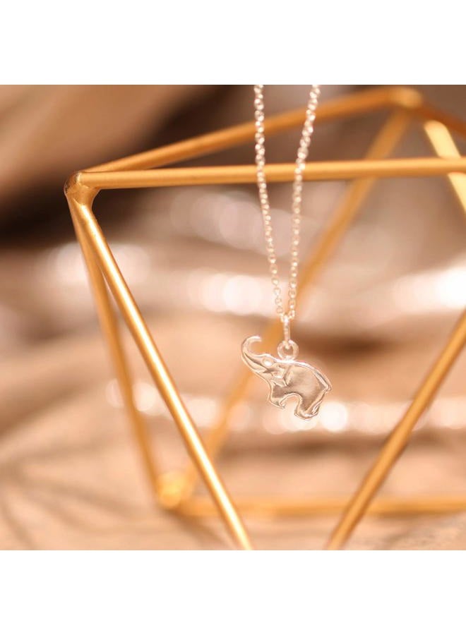 BENIQUE Sterling Silver Elephant Necklace For Women Teen Girls - Good Luck Gifts, Inspirational Meaningful Pendant Jewelry, Dainty Fine Chain 16"-18" Adjustable, Made In USA (S925/Elephant18) - Image 5