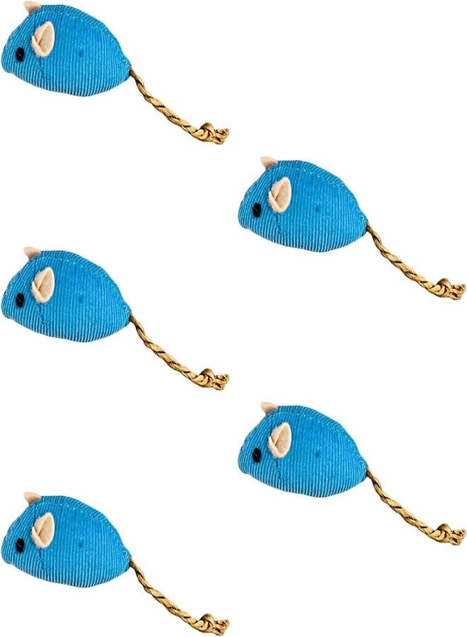 Essivox 5Pcs Interactive Blue Catnip Toy Mouse Balls for Cats, Lightweight Teaser Pet Teething Toys, Pet Supplies - Image 2