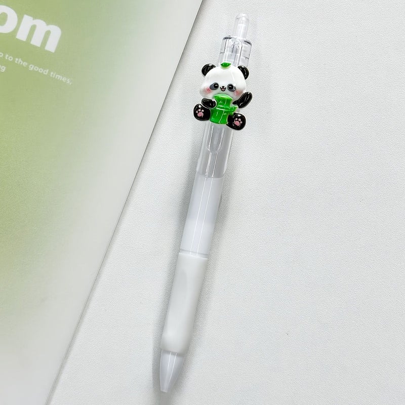 28 Pcs Creative Panda Ballpoint Pens 0.5mm Cartoon Push Type Stationery Gift - Image 3