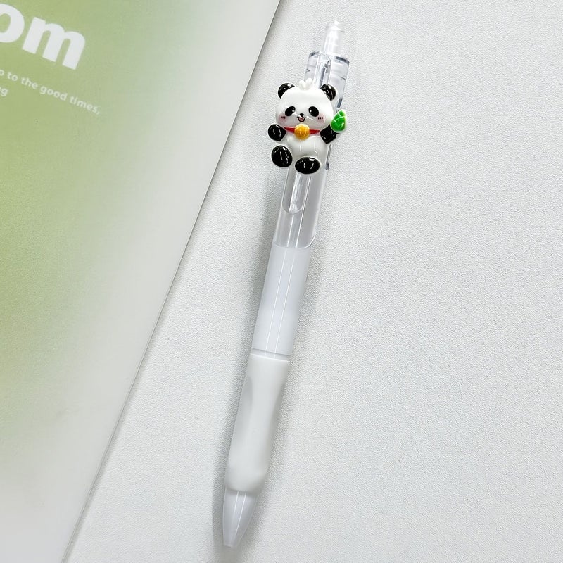 28 Pcs Creative Panda Ballpoint Pens 0.5mm Cartoon Push Type Stationery Gift - Image 5