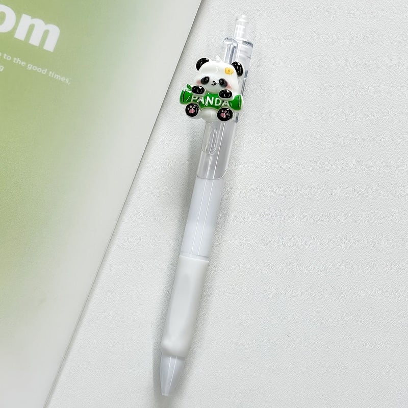 28 Pcs Creative Panda Ballpoint Pens 0.5mm Cartoon Push Type Stationery Gift - Image 4