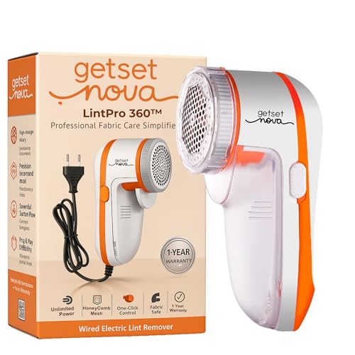 getsetnova Nova Lint Remover for Clothes Fabric Cleaner Machine for Sweaters & Blankets Electric Shaver for Clothes Powerful Fabric Cleaner with Honeycomb Mesh LintPro 360™ 1 Year Warranty - Image 1