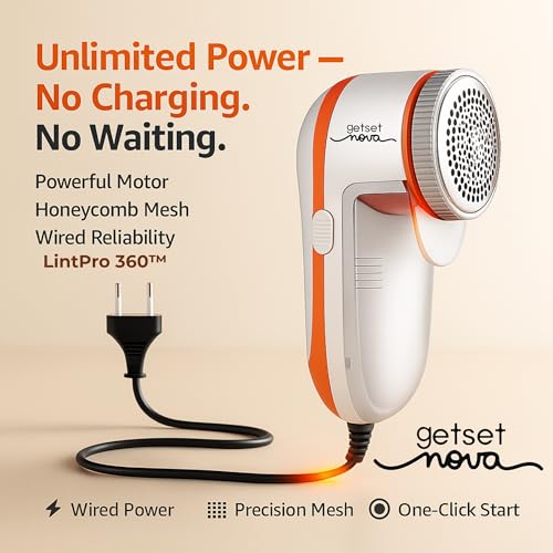 getsetnova Nova Lint Remover for Clothes Fabric Cleaner Machine for Sweaters & Blankets Electric Shaver for Clothes Powerful Fabric Cleaner with Honeycomb Mesh LintPro 360™ 1 Year Warranty - Image 2