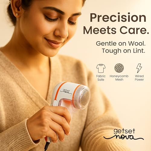 getsetnova Nova Lint Remover for Clothes Fabric Cleaner Machine for Sweaters & Blankets Electric Shaver for Clothes Powerful Fabric Cleaner with Honeycomb Mesh LintPro 360™ 1 Year Warranty - Image 3
