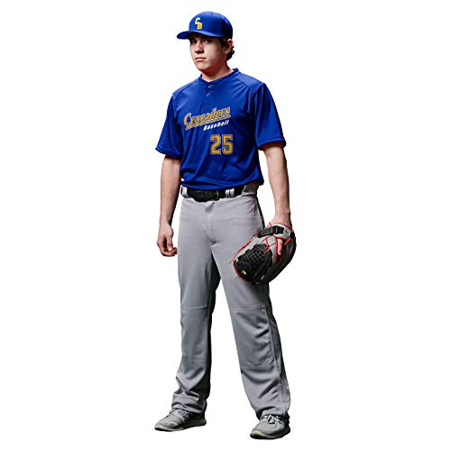 CHAMPRO Standard MVP Ob Open Bottom Loose-fit Baseball Pants, Black, X-Large - Image 5