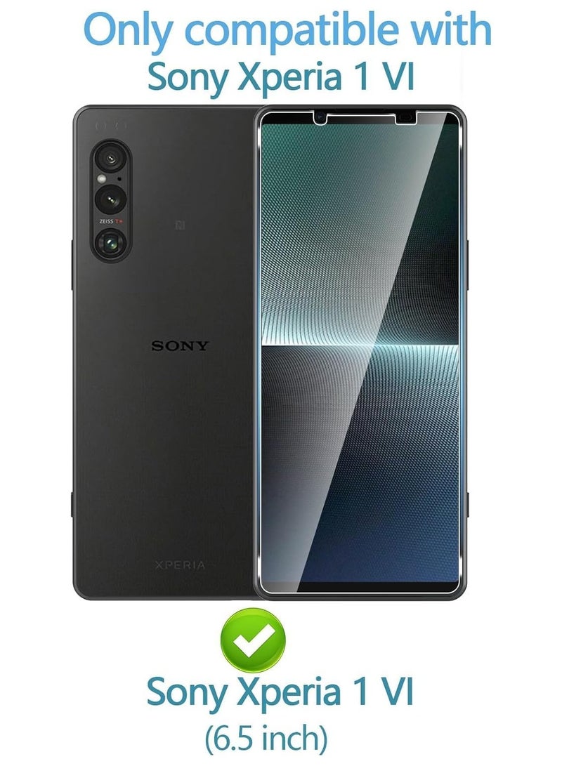 general 【2 Pack】 Compatible with Sony Xperia 1 VI Screen Protector + 【2 Pack】 Camera Lens Protector, Anti-Scratch 9H Hardness HD Tempered Glass Screen Protective Film - Image 2