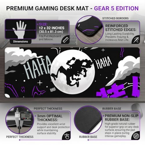 MASIPICKS - XXL Size Anime & Gaming Mouse Pad [Rubber Base] | Mouse Pad (31 x 12 Inches) 3mm Desk Mat (Anime Style) - Image 5