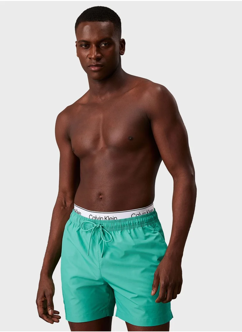 CALVIN KLEIN Medium Double Waist Band Swim Shorts