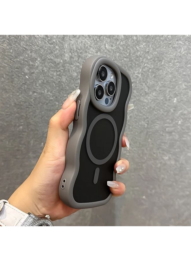Magnetic Wireless Charging Case For iPhone 15 Plus Grey Shockproof Matte Bumper - Image 1