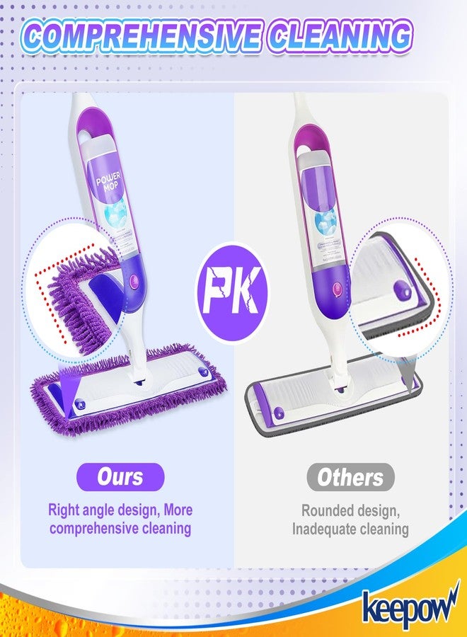 KEEPOW وسادات إعادة تعبئة ممسحة الطاقة القابلة لإعادة الاستخدام متوافقة مع ممسحة الطاقة Swiffer، إعادة تعبئة ممسحة الألياف الدقيقة، وسادات ممسحة الطاقة لتنظيف الأرضيات الخشبية، عبوة 2 (الممسحة غير مشمولة) - Image 3