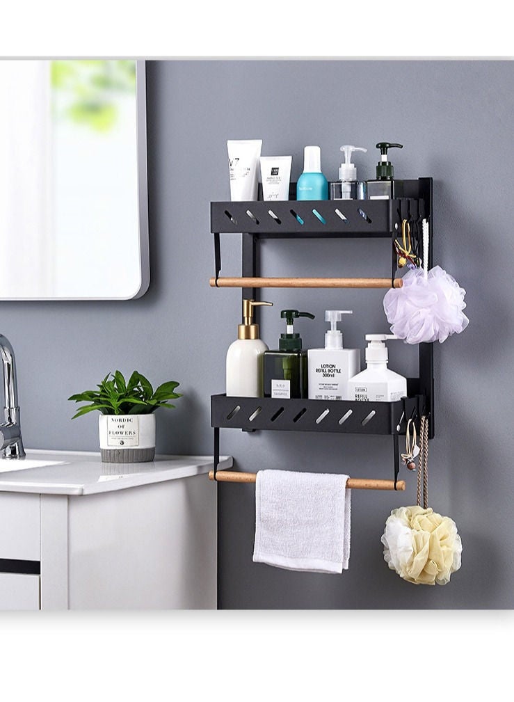 DARIYAH Japanese stainless steel magnetic suction multi-function multi-scene large hanger bathroom Refrigerator storage rack J003 - Image 1