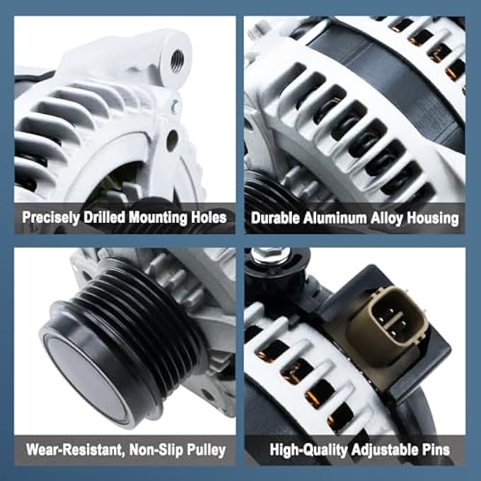 BDELI 11402N New Alternator Compatible with 2009-2012 Toyota RAV4, 2012-2015 Camry, 2011-2016 Scion TC 2.5L L4 Replace for 11402 2706036010 1042102270 27060-36011 27060-0V010 104210-8431 104210-2340 - Image 3