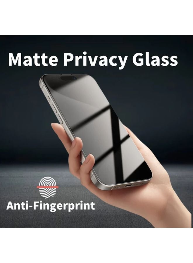 3 Pack Matte Privacy Glass Screen Protector for iPhone 17 Pro Max 9H Hardness Anti Spy Anti Fingerprint - Image 3