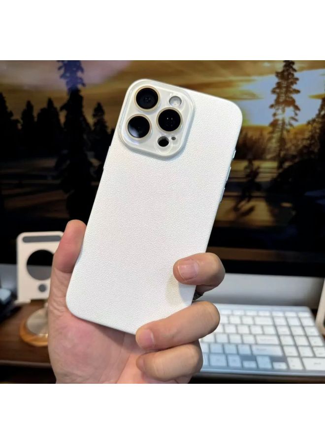 For Apple Simple Leather Pattern Phone Case Comes With Lens Film Protective Cover Multiple Models Available