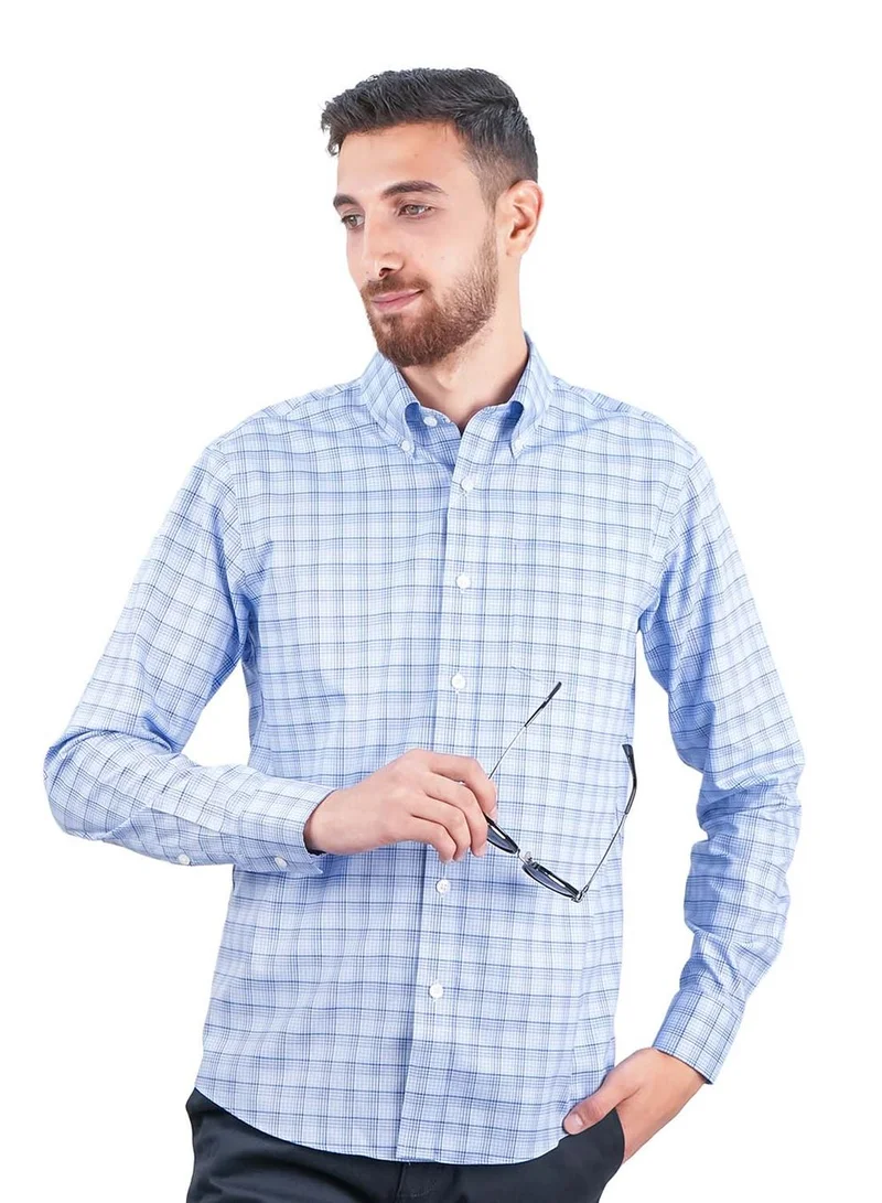 Men's Wrinkle-Free Long Sleeve Cotton Oxford Shirt