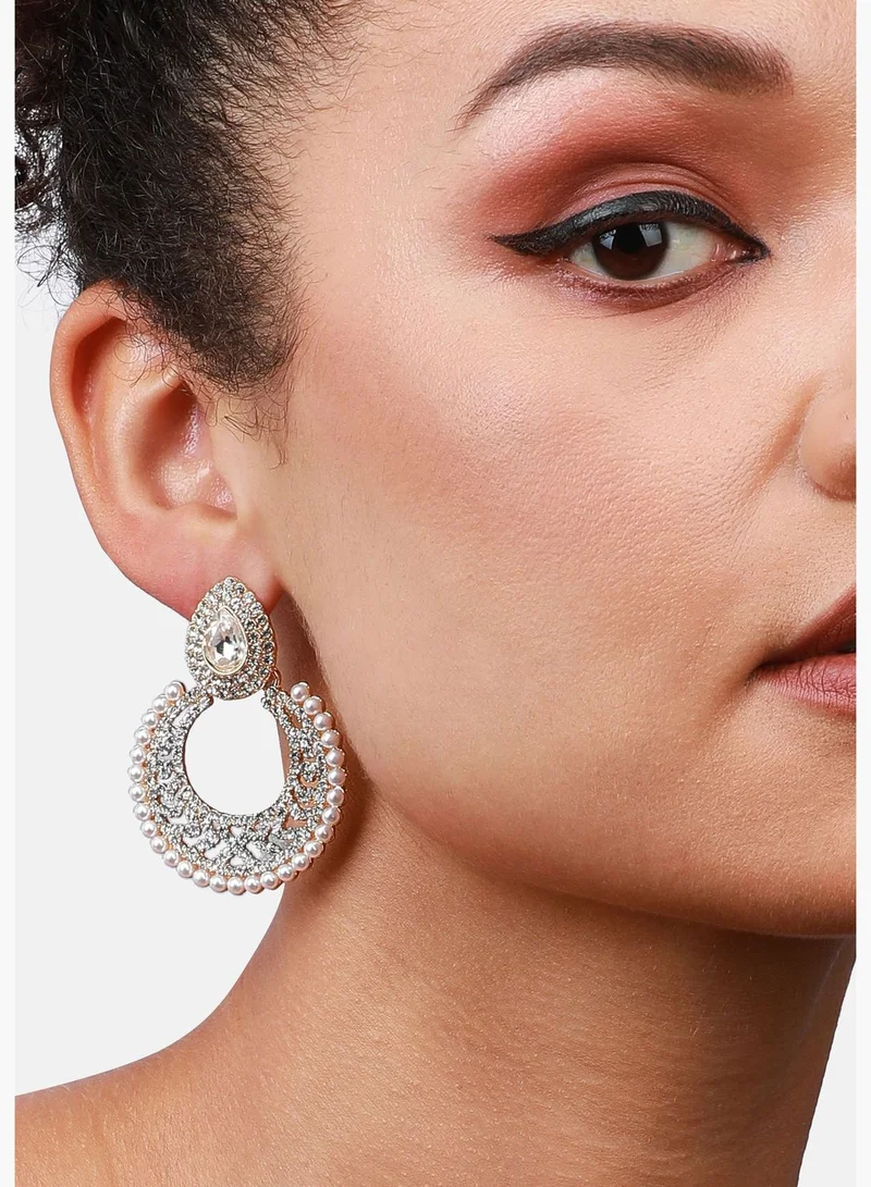 SOHI Silver Plated Designer Western Wear Drop Earring For Women