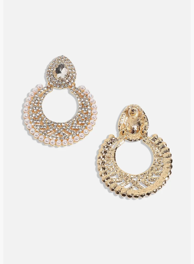 SOHI Silver Plated Designer Western Wear Drop Earring For Women