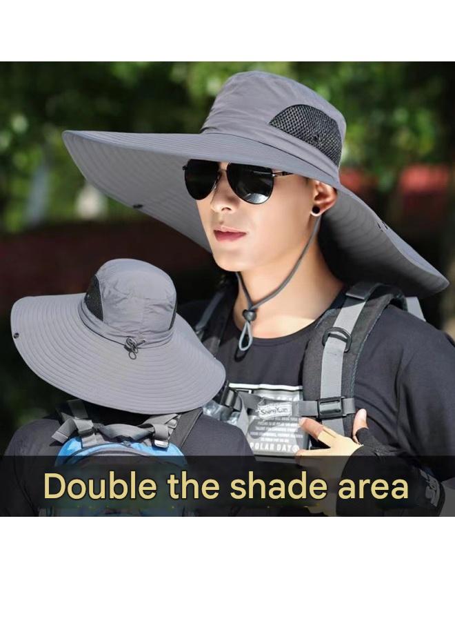 Outdoor Cowboy Hats, Men's and Women's Hats, Sun Protection, Quick-Drying, Breathable Sun Hat Fishing hat