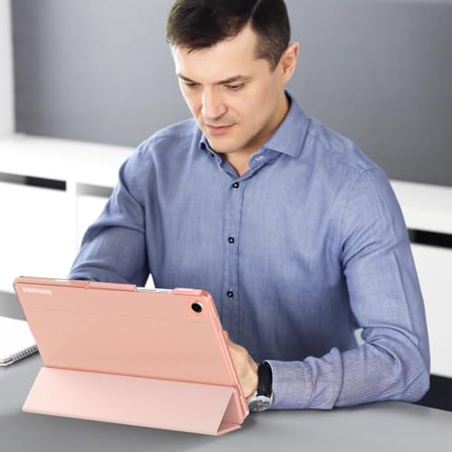 MOCA Case for Samsung Galaxy Tab A11 Plus / A11+ 11 Inch 2026, Galaxy Tab A9 Plus / A9+ Case 11 Inch 2024, Slim Stand Protective Smart Cover with Hard PC Translucent Back Shell-Rose Gold - Image 2
