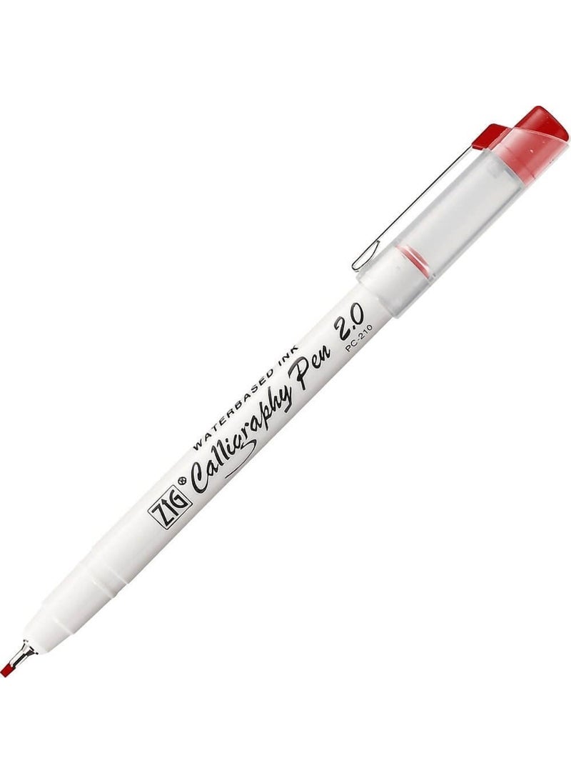 Zig Calligraphy Pen S:PC210 Red 