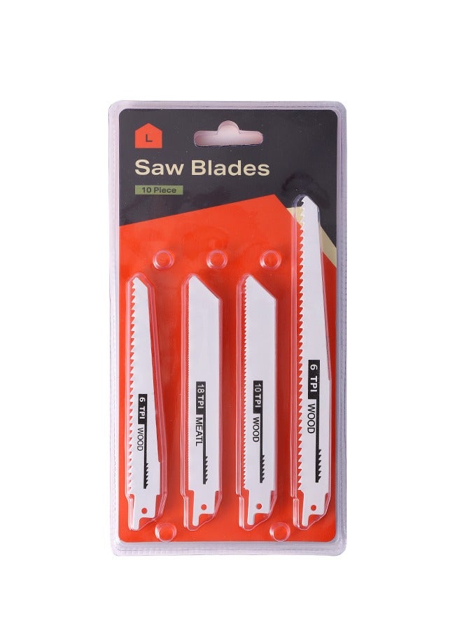 LAWAZIM Saw Blades-10 Piece-Universal Fit High-Performance Reciprocating Saw Power Tool Accessories for Wood and Metal Cutting-for Woodworking Metalworking Demolition Construction and Home Improvement - Image 3