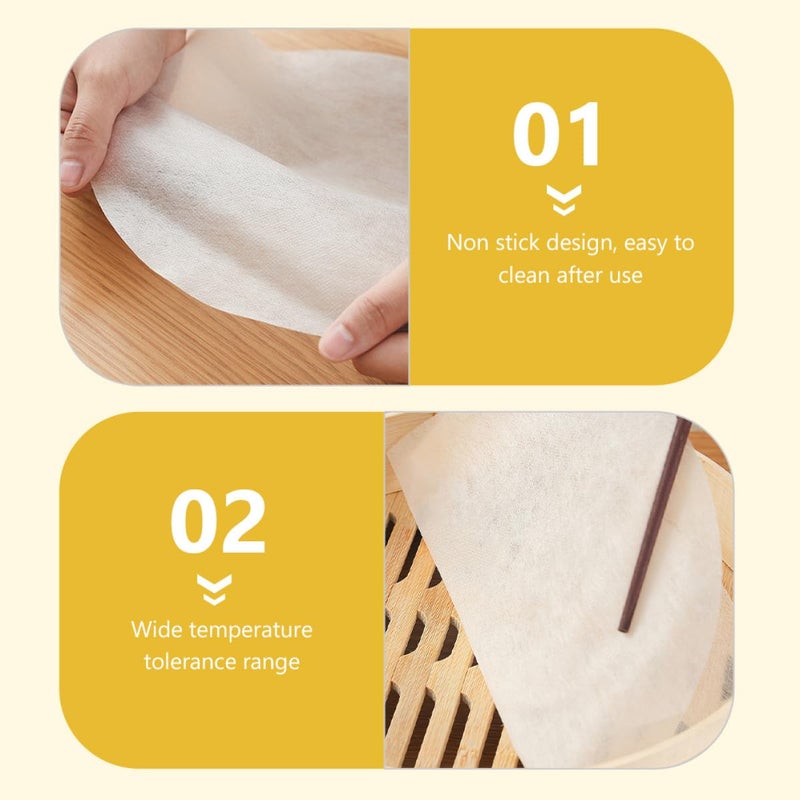 Non Stick Steamer Basket Liner Mesh Mat 30 Pcs For Dumplings Buns Home Kitchen - Image 5
