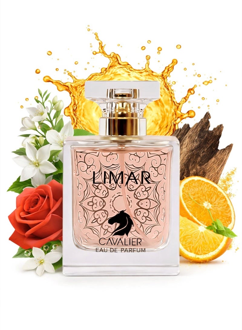 Cavalier Perfume The Limar Eau de Parfum 100ml | Long Lasting Perfume for Women with White Floral, Citrus & Musky Notes | Luxury Women’s Perfume - Image 1