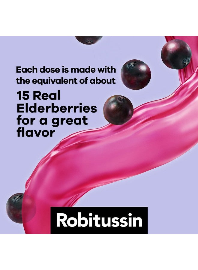 Robitussin Maximum Strength Elderberry Cough Plus Chest Congestion DM, Cough Suppressant for Adults, Providing Non Drowsy Liquid Cough and Chest Congestion Relief - 2x8 Fl Oz - Image 4
