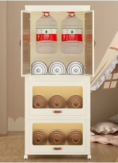 keke 2 Layers Stylish Multi-Functional Storage 1 Cabinet & 2 Wardrobe  - Image 5