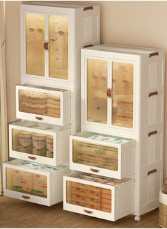 keke 2 Layers Stylish Multi-Functional Storage 1 Cabinet & 2 Wardrobe  - Image 3