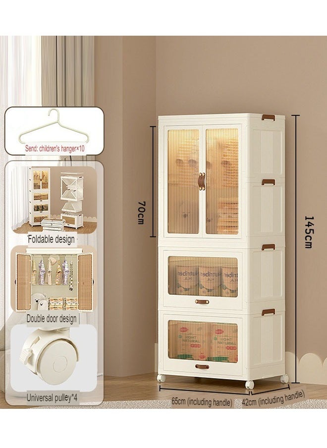 keke - 2 Layers Stylish Multi-Functional Storage 1 Cabinet & 2 Wardrobe - Image 1
