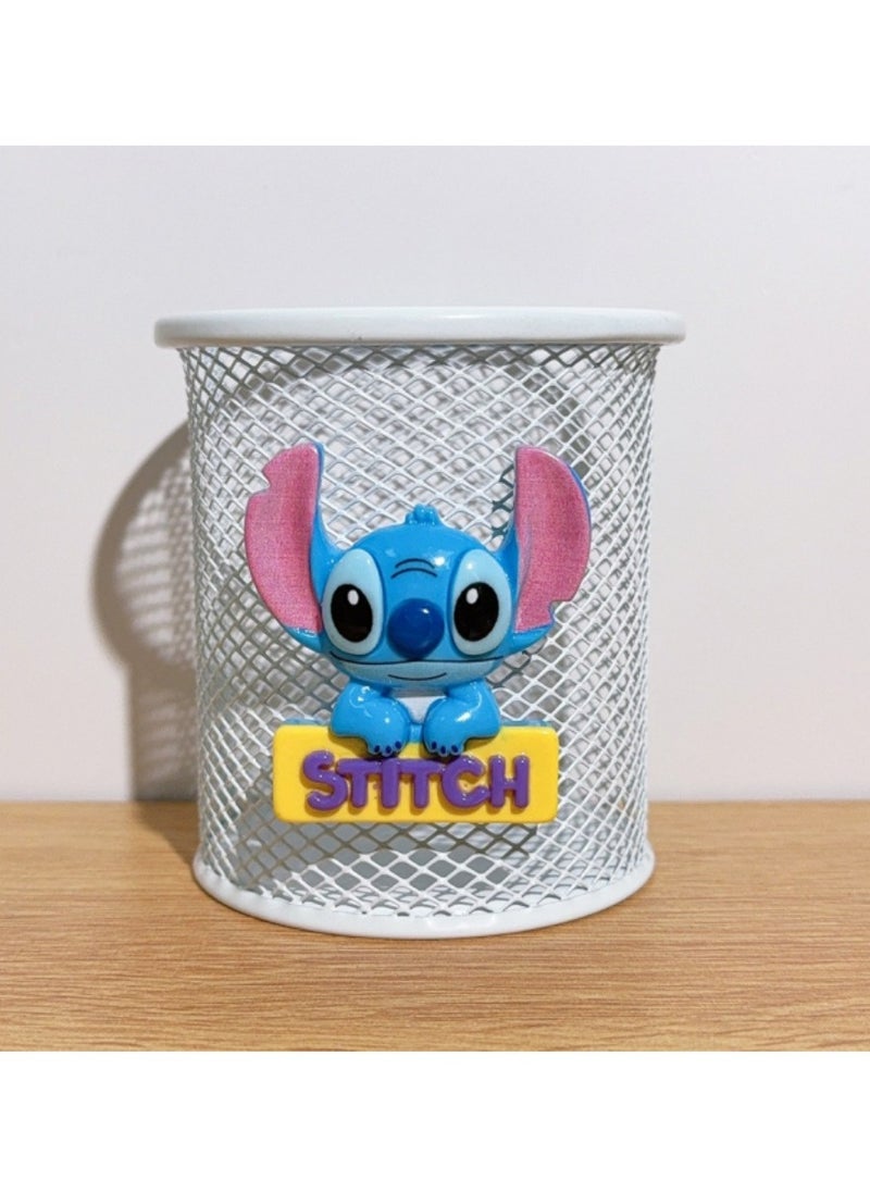 Disney Disney Stitch Pen Holder – Adorable White Stitch Figure Desktop Organizer with Text Design, Ideal Gift for Disney Lovers, Fun and Functional Office Décor  - Image 1