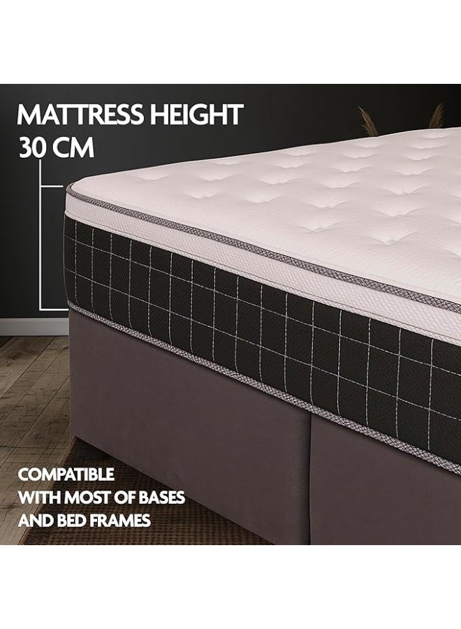 EASELIVING Hybrid Memory Foam Mattress - 30cm King Size Medium Firm Mattress | Pocket Spring Mattress with Cooling Comfort, Edge Support and Pressure Relief | 10-Year Warranty (180x200 cm) - Image 2