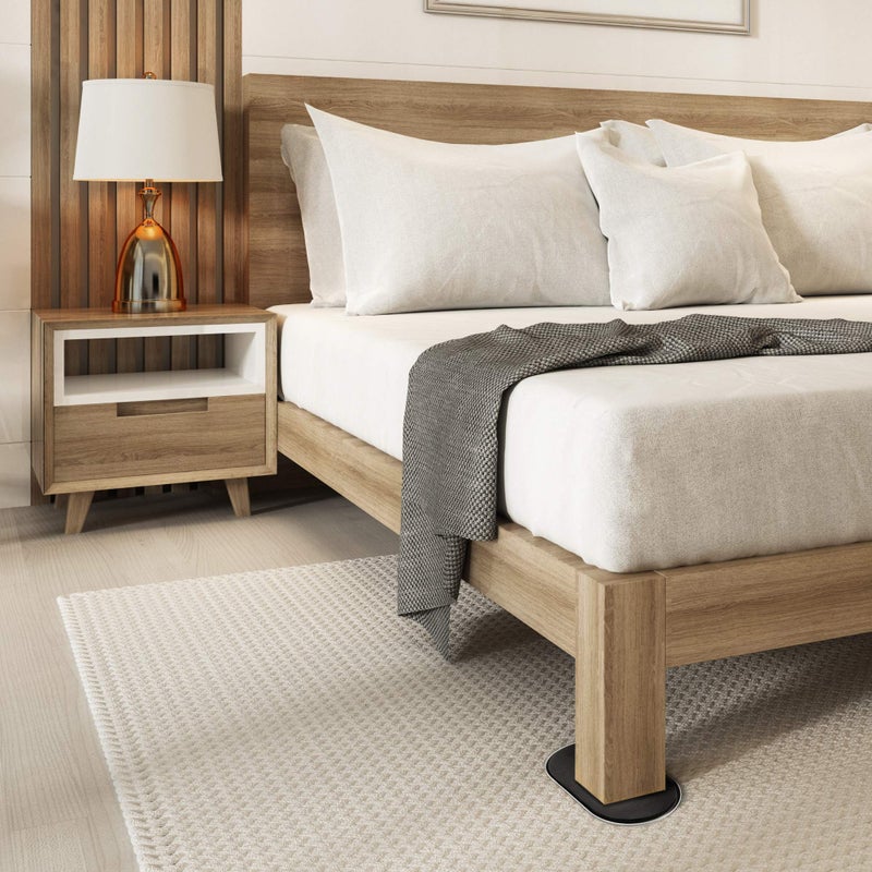 SUPER SLIDERS Super Sliders 5 3/4" x 9 1/2" Oval Reusable Furniture Sliders for Carpet - Effortless Moving and Surface Protection, Beige (4 Pack)  - Image 2