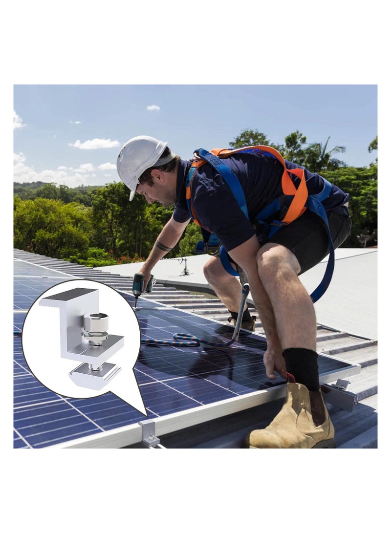 KASTWAVE 6Pcs Solar Panel Bracket, Solar Photovoltaic Panel Edge Clamp Holders, Adjustable Support for Solar Panel Roof Mounting, RV Boat Wall Caravans Yacht - Image 4