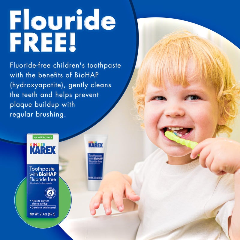 KAREX Kinder Karex Hydroxyapatite Kids Toddler Toothpaste I Fluoride Free I Clinically Tested I 2.3 oz - Image 4