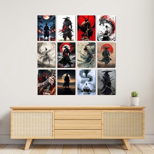 Posters Inc Warrior Art Posters for Room Decor, Set of 12, 8x12 inch A4 Sized, Empowering Warrior Posters for Home, Premium Matte Paper, 300 GSM, Birthday Gift for Men, Gluedots Included. - Image 2