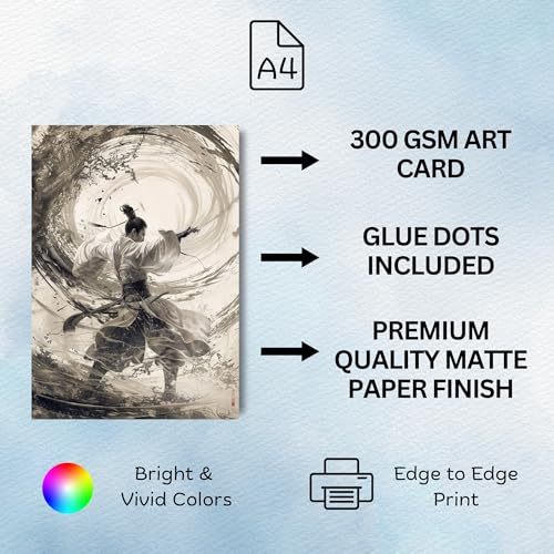 Posters Inc Warrior Art Posters for Room Decor, Set of 12, 8x12 inch A4 Sized, Empowering Warrior Posters for Home, Premium Matte Paper, 300 GSM, Birthday Gift for Men, Gluedots Included. - Image 4