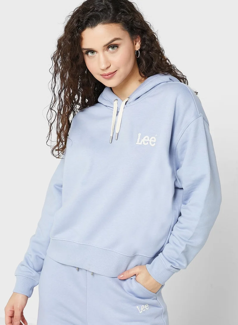 LEE Logo Drawstring Hoodies
