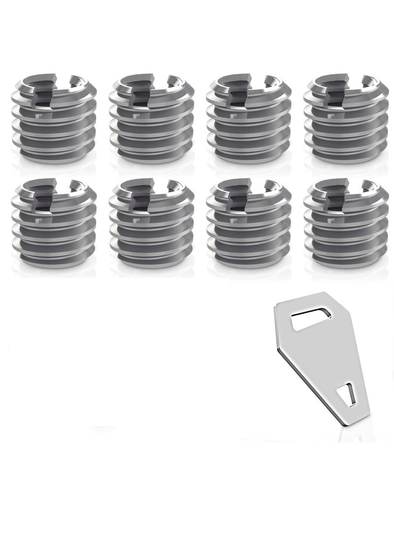 3/8" to 1/4" Bushing Convert Screw Adapter Tripod Ballhead Reducer, 1/4" to 3/8" Camera Convert Screw Adapter Mount for Tripod, Monopod, Ballhead, Video Light Stand & DSLR SLR cameras, Stainless Steel - Image 1