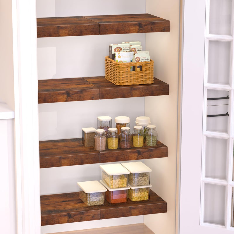 MyLifeUNIT Wire Shelf Covers, 8 PCS Wood Wire Rack Covers for Pantry, Closet, Laundry Room (11.9" W x 12" D) - Image 2