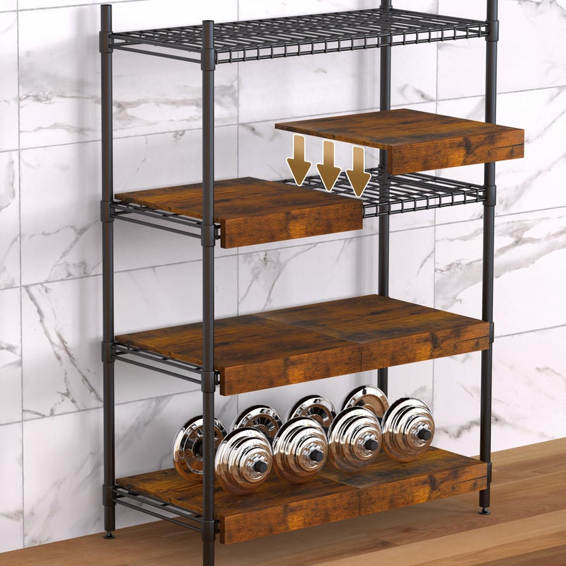 MyLifeUNIT Wire Shelf Covers, 8 PCS Wood Wire Rack Covers for Pantry, Closet, Laundry Room (11.9" W x 12" D) - Image 4