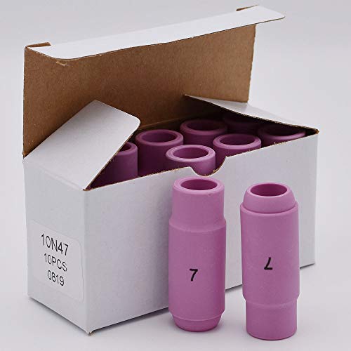 GZTIGWELD 10N47 7# TIG Alumina Nozzles Ceramic Shield Cup Fit DB PTA SR WP 17 18 26 TIG Welding Torch 10PK (10N47 7#) - Image 3