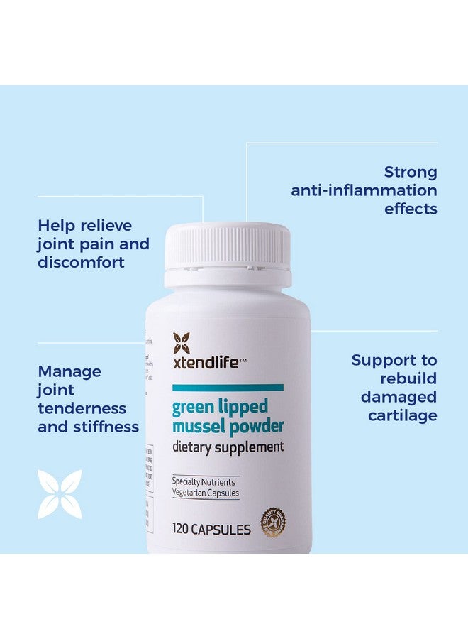 xtendlife Xtendlife  Green Lipped Mussel Powder  Extra Strength New Zealand Green Lipped Mussel 2400Mg Per Serving  For Joint Health  Inflammation Management  120 Capsules One Month Supply - Image 4