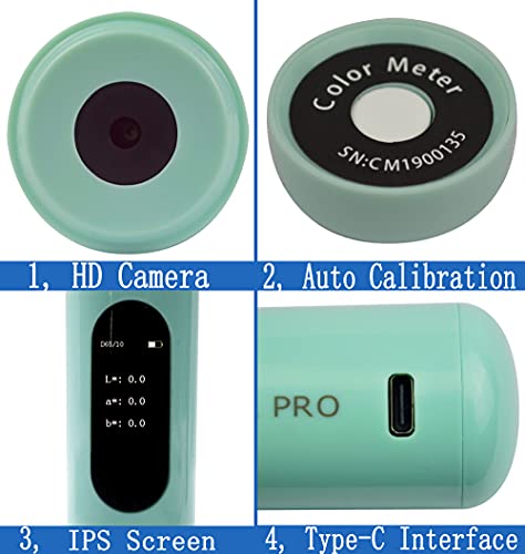Vinckolor Pro Digital Pocket Colorimeter, Magnetic Design of Calibration Cover, Easy to Use Paint Plastic Color Difference Detection Tool - Image 3