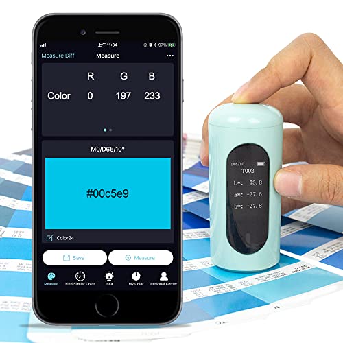 Vinckolor Pro Digital Pocket Colorimeter, Magnetic Design of Calibration Cover, Easy to Use Paint Plastic Color Difference Detection Tool - Image 1