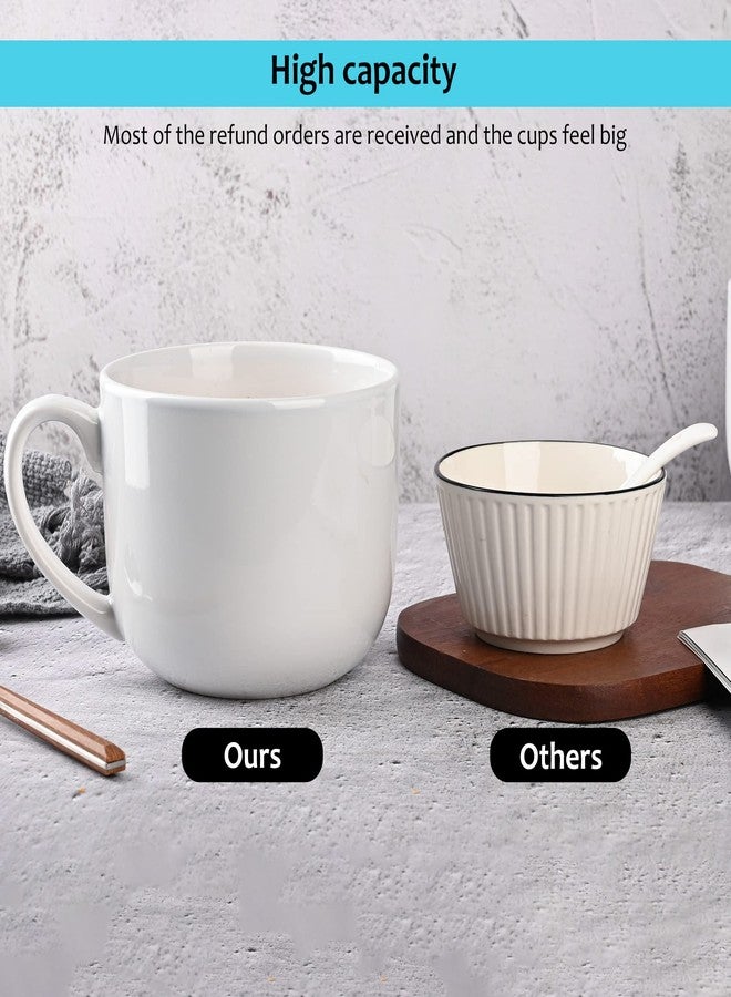 CAILIDE 50oz large Ceramic Soup Mug with Handles for Coffee, Tea, Ice Cream, Cereal, (white) - Image 4
