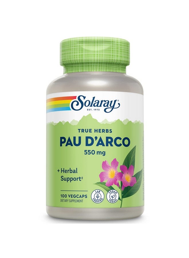 Solaray PAU D'arco Inner Bark Capsules, 510 mg | 33 Servings, 100 Count - Image 2